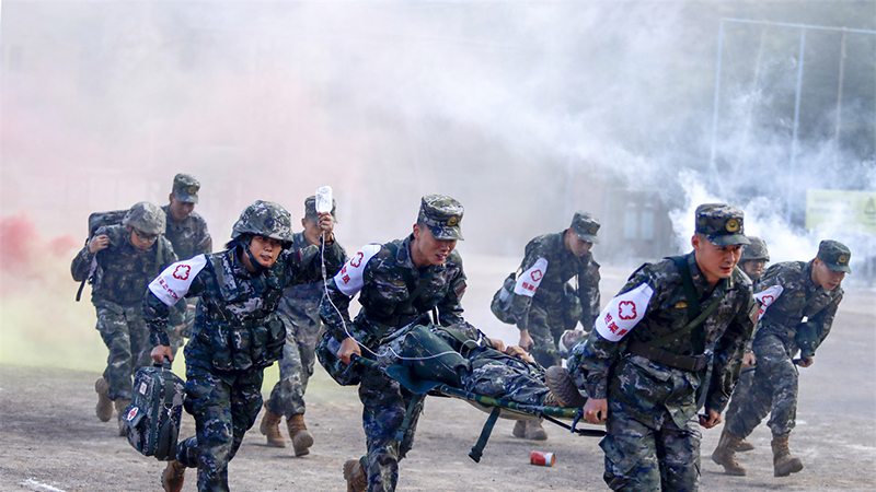 武警甘肅總隊醫院開展衛勤專業全要素演練錘煉戰救技能